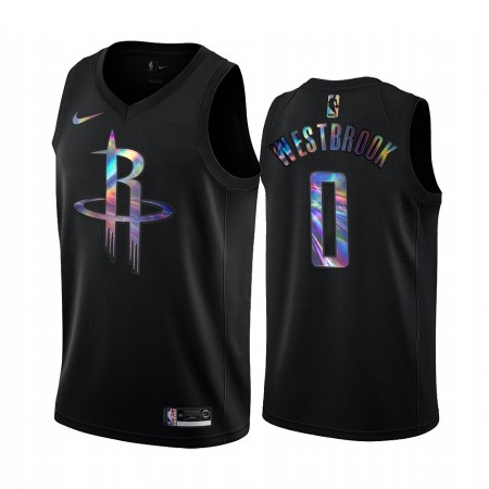 Maillot Basket Houston Rockets Russell Westbrook 0 Iridescent HWC Collection Swingman - Homme